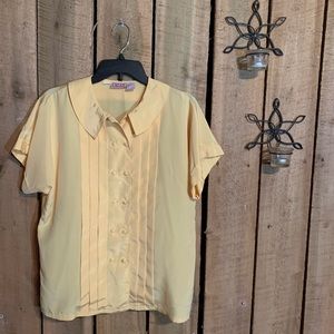 Ce.o Ladies Pleated Short Sleeve Blouse